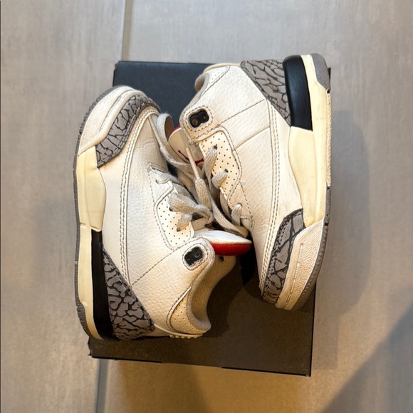 Nike | Shoes | Used Nike Air Jordan Iii White Cement Toddler Size 7c ...